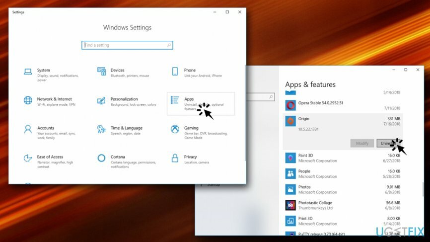 Odinstalujte aplikaci Origin