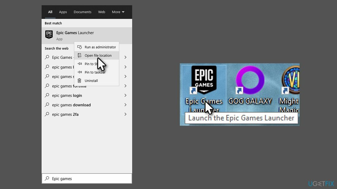 Запустіть Epic Games Launcher