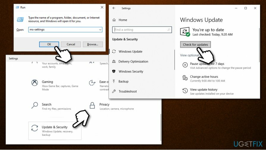 Periksa pembaruan Windows