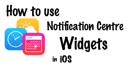 Meddelelsescenter-widgets iOS