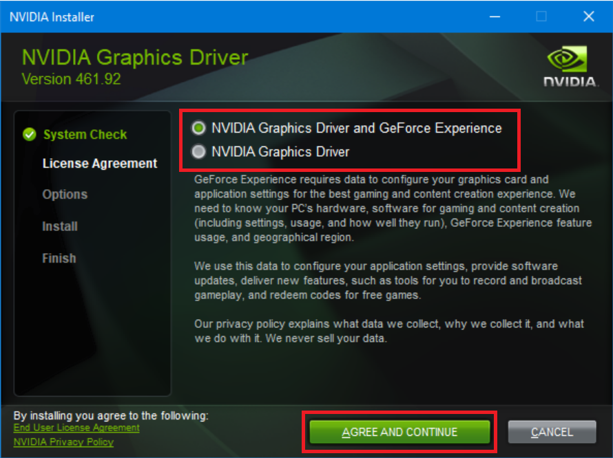 Driver gráfico Nvidia e experiência GeForce