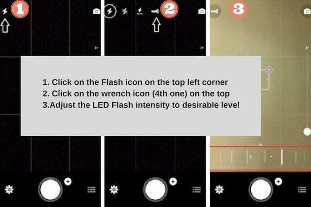 Отрегулируйте интенсивность светодиодной вспышки iPhone, инструкции