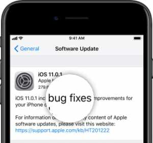 iOS Software Update listet Fehlerkorrekturen in den Notizen auf