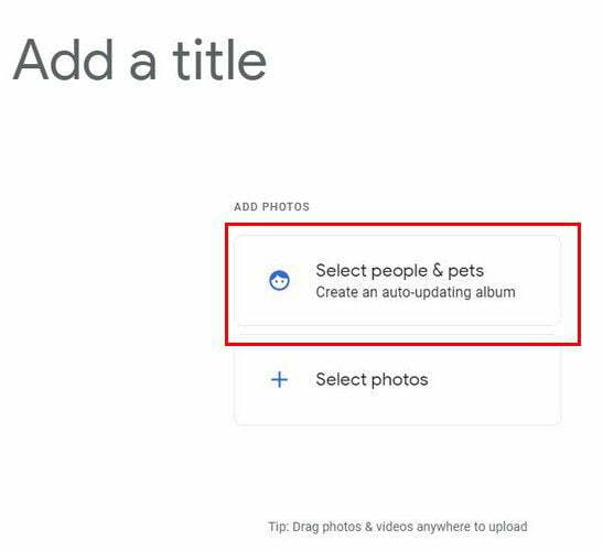 Wählen Sie Personen und Haustiere in Google Fotos aus