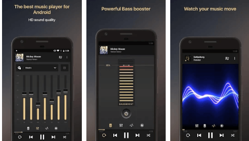 Android için Ekolayzır Müzik Çalar Booster Uygulaması