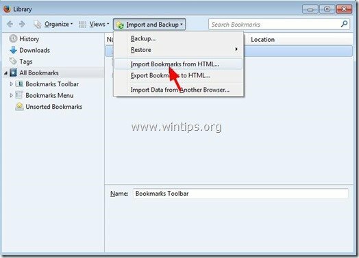 import-firefox-HTML-bookmarks