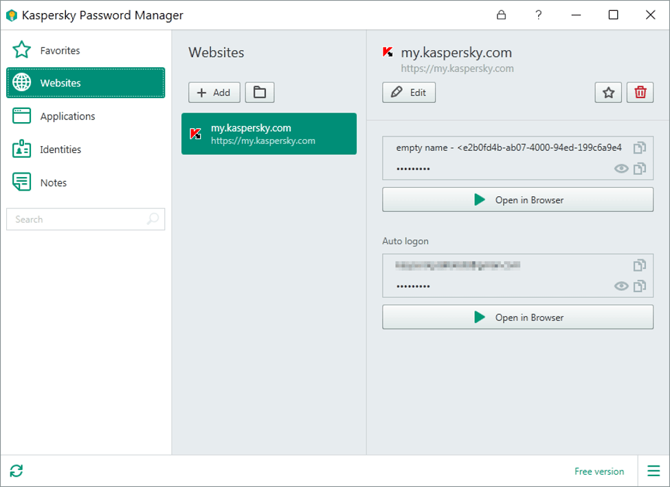 En İyi Parola Yöneticisi Yazılımı - Kaspersky Password Manager 