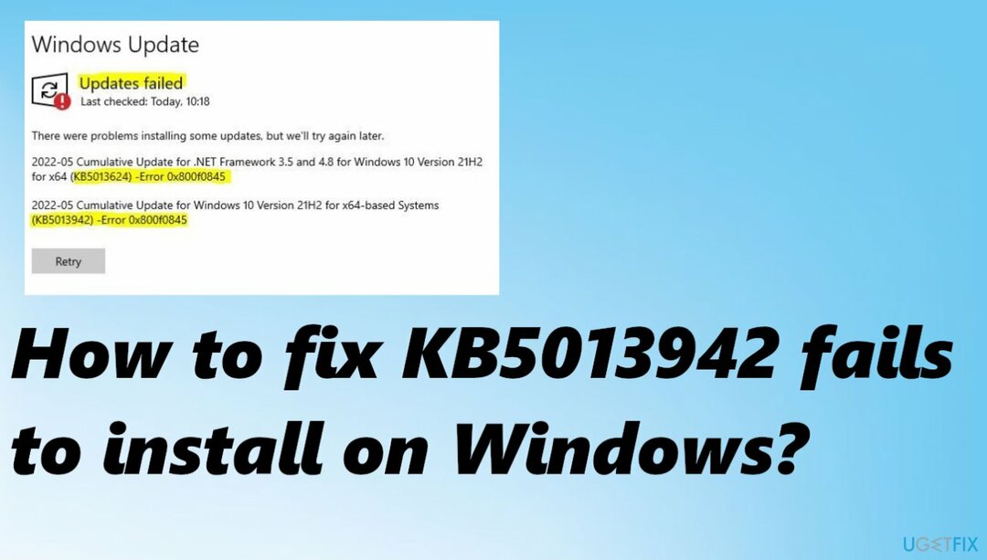 Update KB5013942-fout