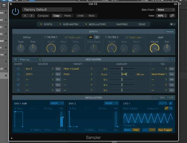 Sampler in Logic Pro X