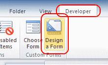 Outlook 2010 bir form düğmesi tasarla