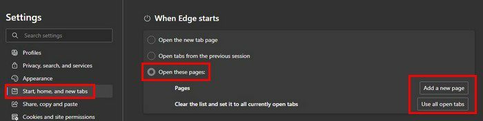 Pagina iniziale di Microsoft Edge