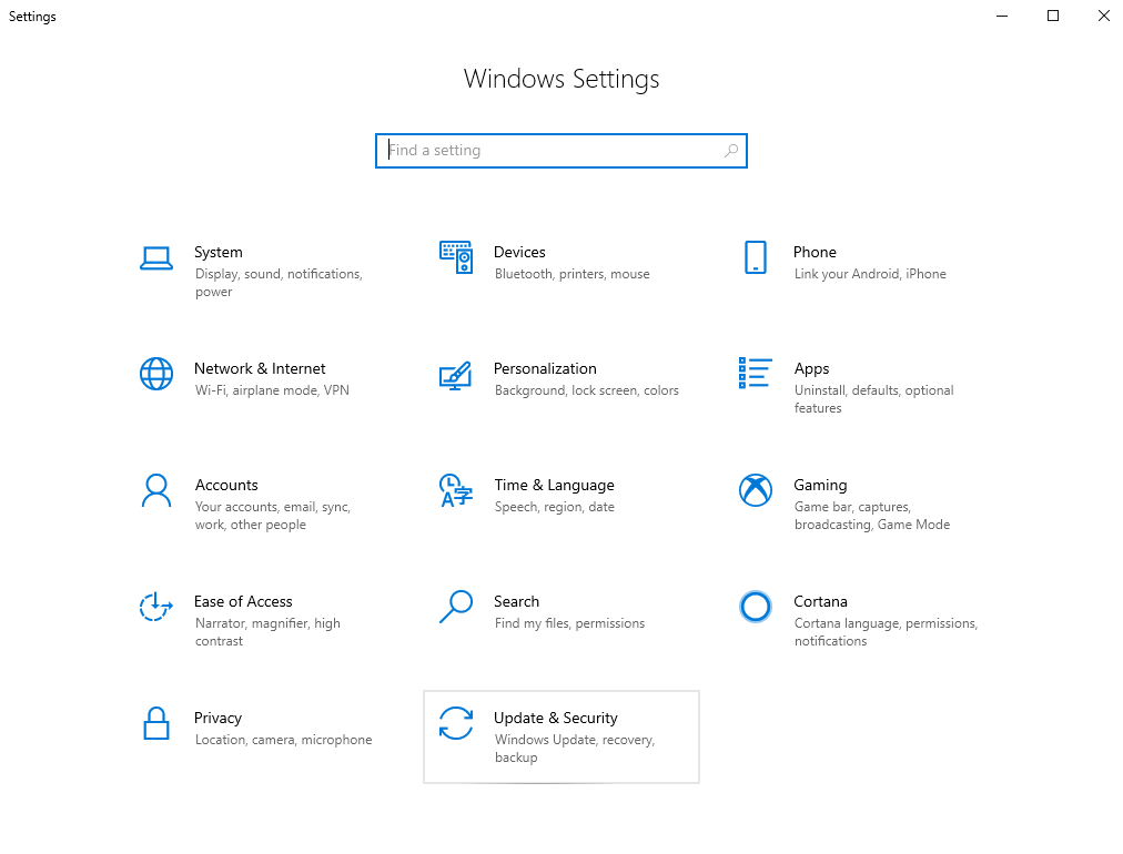 Configuración de Windows