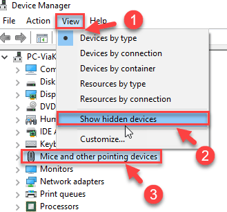 Ver ratones y otros dispositivos señaladores