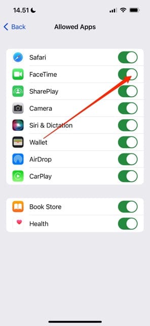 Comment basculer les paramètres FaceTime dans iOS