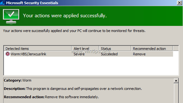 Worm-VBS-Jenxcuslnk-eliminare