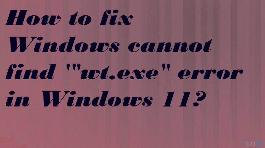 Windows wt.exe puudub