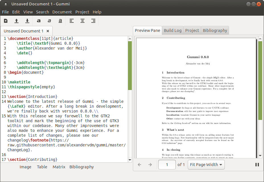 Gummi - Editor Teks LaTeX