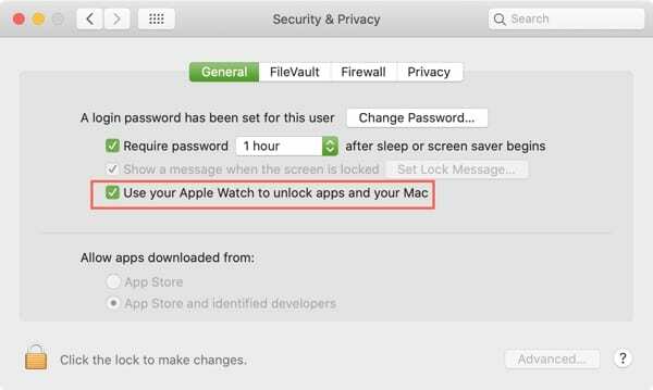 Apple Watch를 사용하여 Mac 잠금 해제