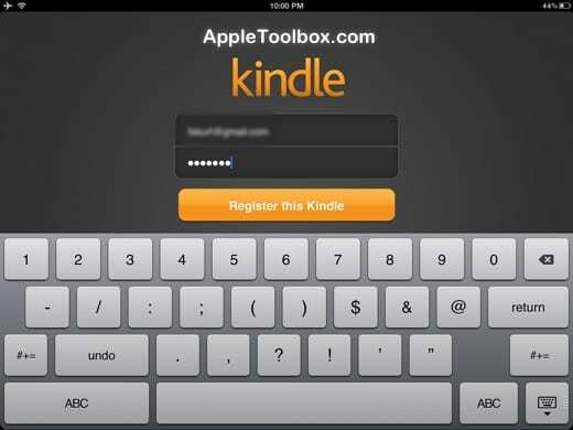 registrirajte Kindle aplikaciju