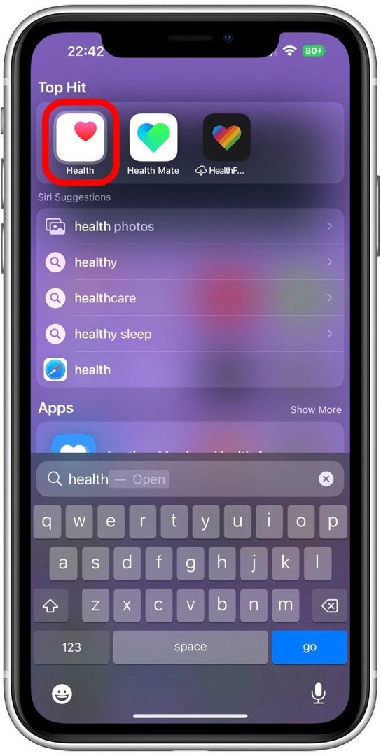 Otvorite aplikaciju Zdravlje.