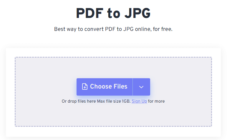 FreeConvert PDF ל JPG