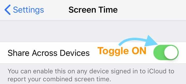 आईओएस स्क्रीन टाइम सभी डिवाइसों में साझा करें