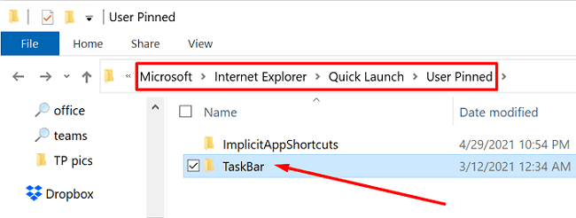 bilah tugas yang disematkan pengguna-item-windows-10