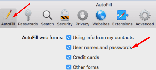 AutoFill-Safari