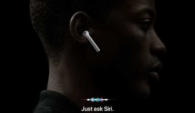 Bare spør Siri AirPods-siden