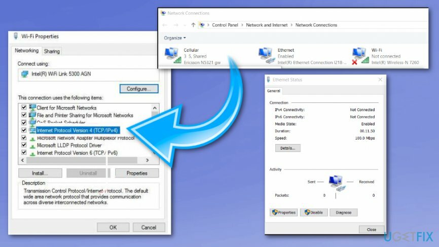 Configuración del protocolo de Internet