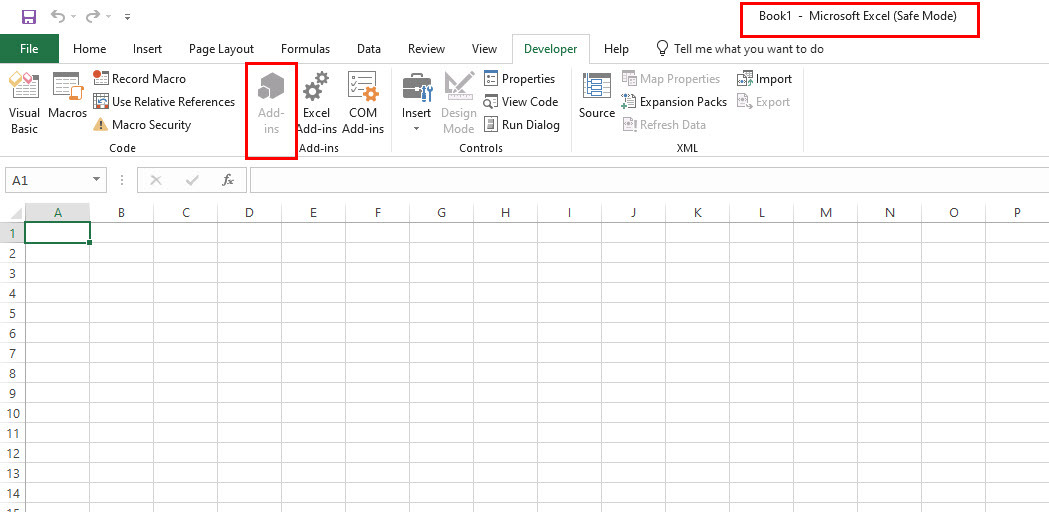 Excel bevindt zich in de veilige modus om op te lossen dat pijltoetsen niet werken in Excel