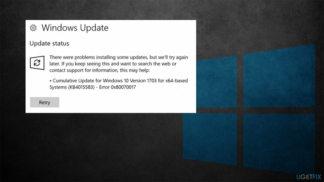 Jak opravit chybu instalace a aktualizace systému Windows 0x80070017?