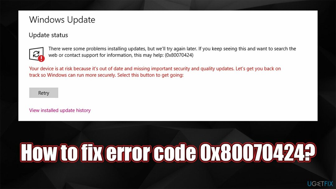 Wie behebt man den Fehlercode 0x80070424 unter Windows?