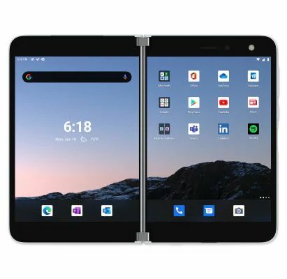 „Surface Duo“ yra pirmasis „Microsoft“ bandymas sukurti „Android“ įrenginį. Jis turi du ekranus, yra ypač plonas ir yra galingas našumo šaltinis. Jei norite mobilaus įrenginio, skirto darbui, „Surface Duo“ gali būti kaip tik jums.