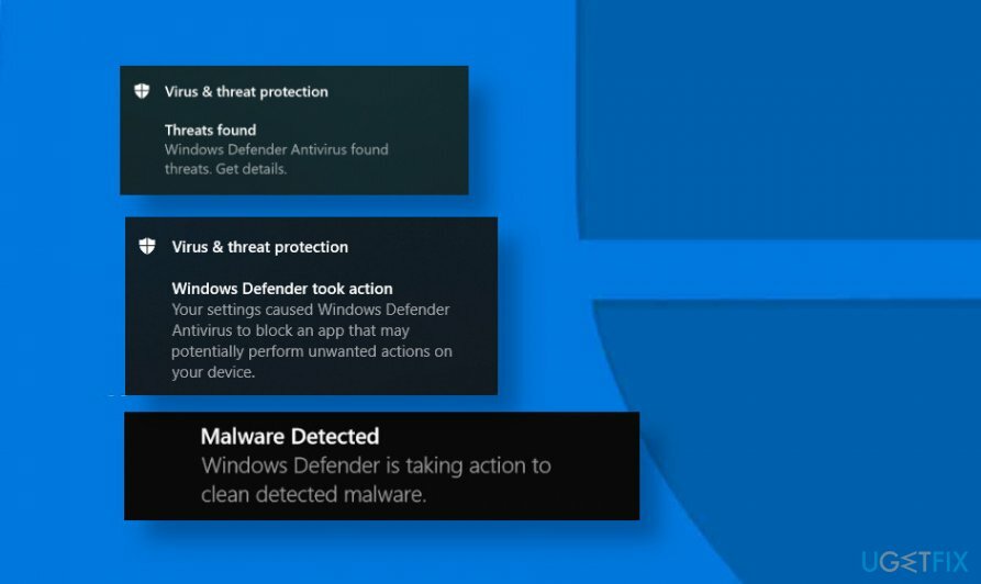 Windows Defender i identifiziert dieselbe Bedrohung wiederholt