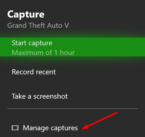 Xbox-Aufnahmen verwalten