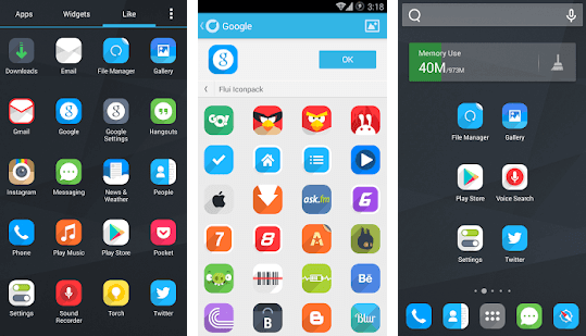 Flui Icon Pack - Top iPhone Launcher für Android