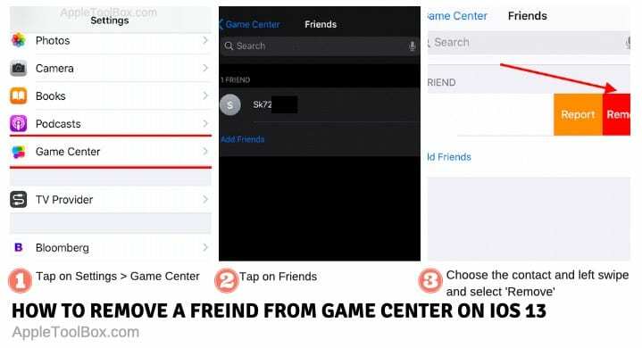 iOS13およびiPadOSのGameCenterで友達を削除する
