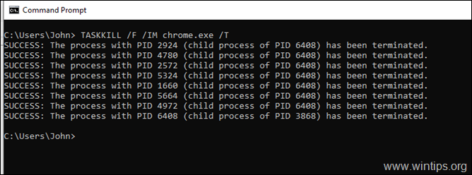 Terminar proceso por nombre de proceso