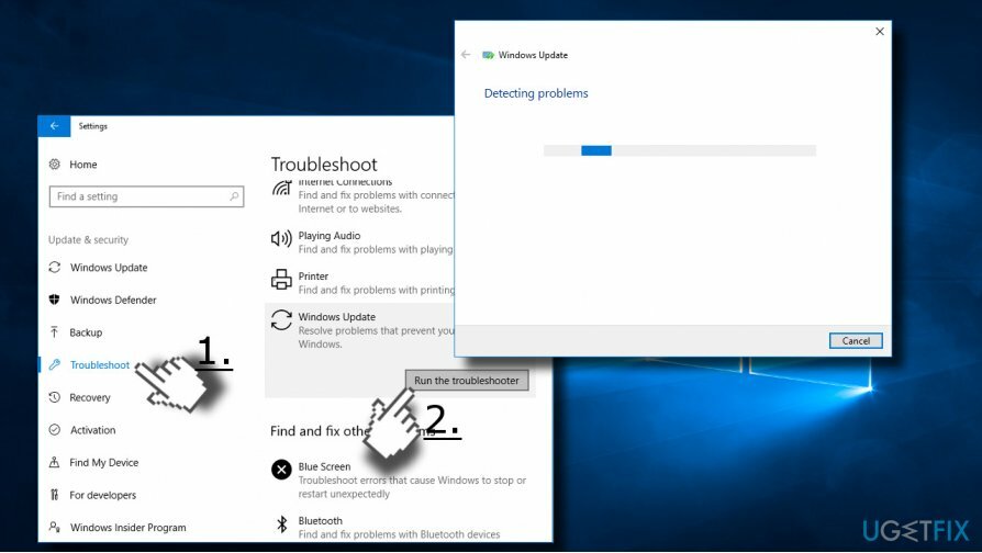 Spustite Poradcu pri riešení problémov so službou Windows Update