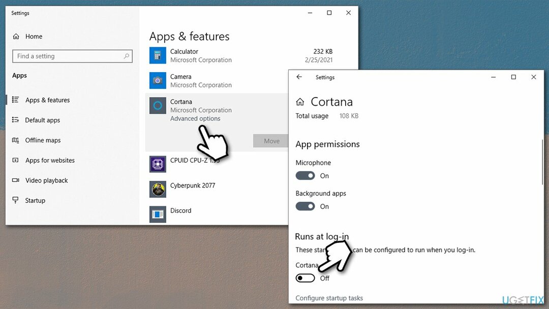 Nyissa meg a Cortana speciális beállításait