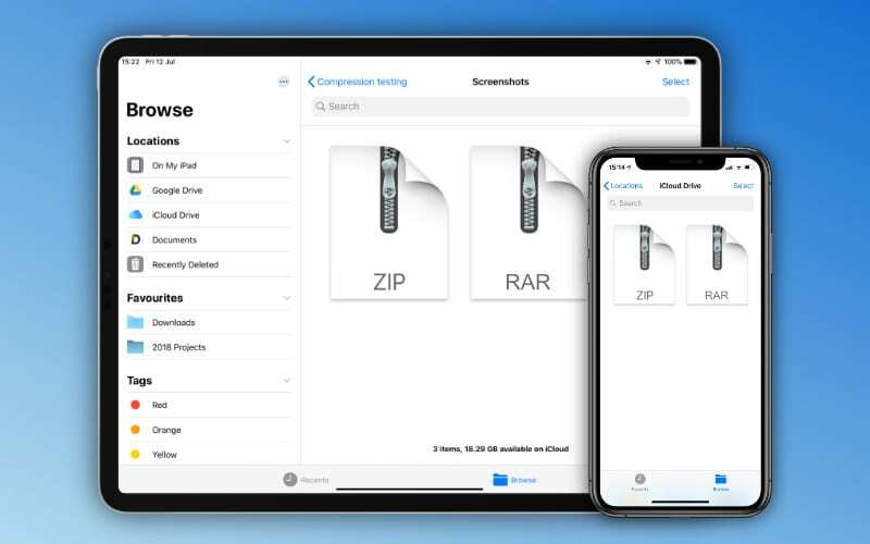 Как открывать файлы ZIP и RAR на iPhone, iPad или iPod touch
