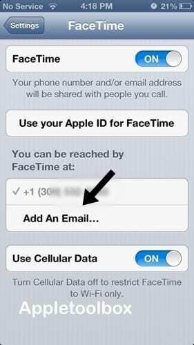 Facetime-asetukset