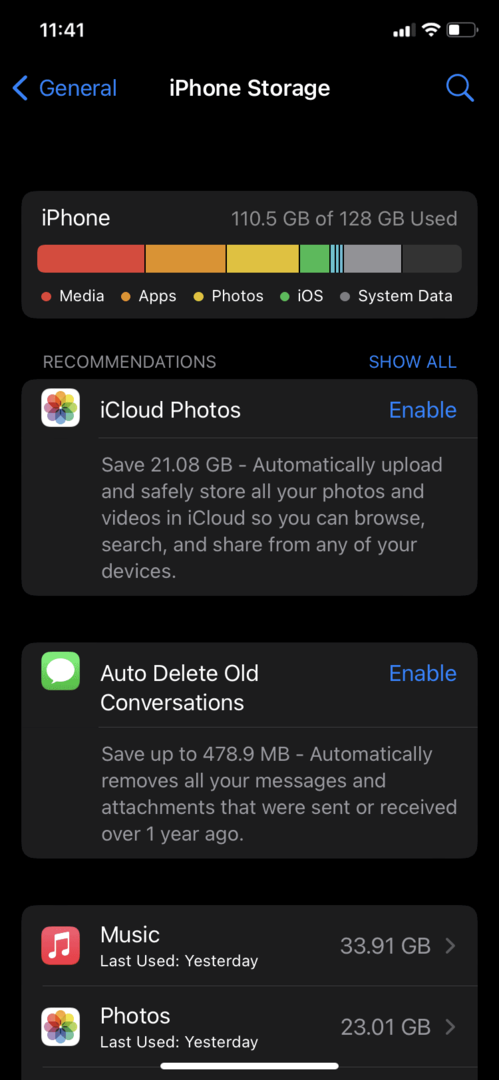 iOS 16 Beenden Sie, dass Systemdaten Ihr iPhone füllen
