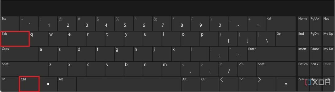 Alterar guias no Chrome com teclado virtual destacado