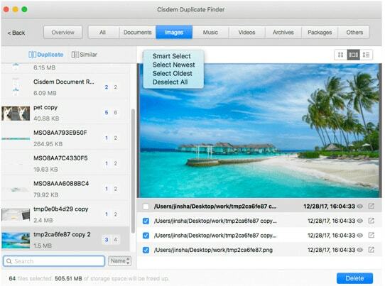 Aplicativo localizador de imagens duplicadas Cisdem para Mac