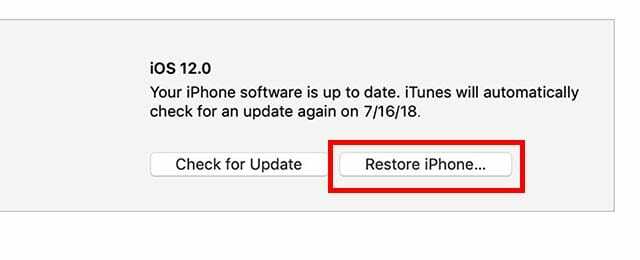 iPhone lent - Restaurer