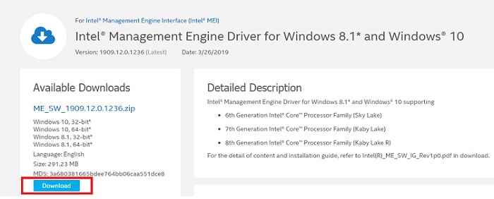 Intel r management engine interface 10