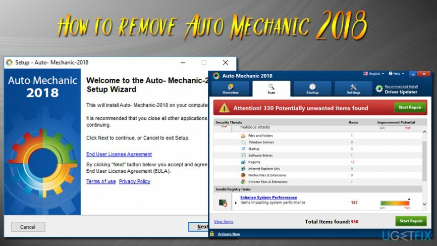 Auto Mechanic 2018을 제거하는 방법