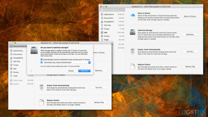 Оптимизированное хранилище в MacOS Sierra 